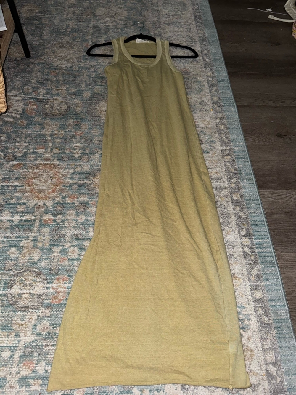 Double Zero Olive Green Tank Maxi Dress